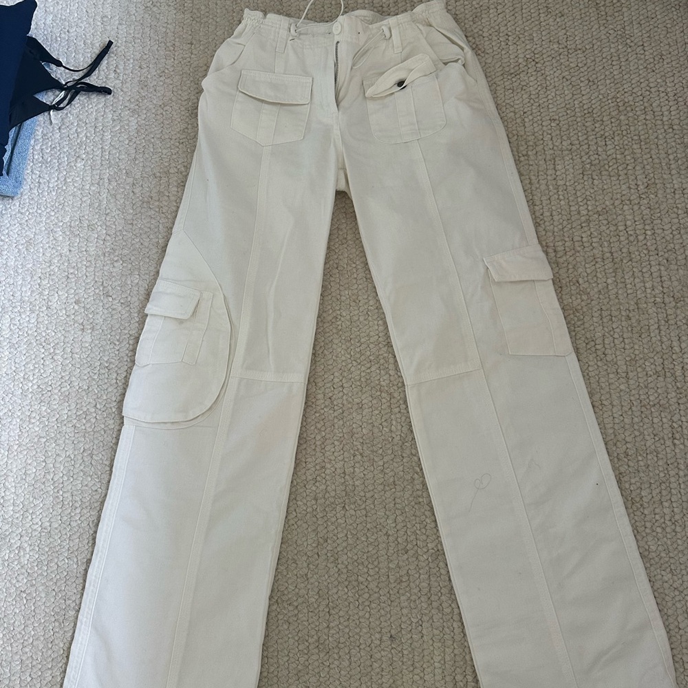 Brandy Melville White Cargo Pants
